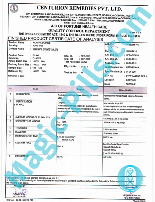 Сертификат на Filagra Double